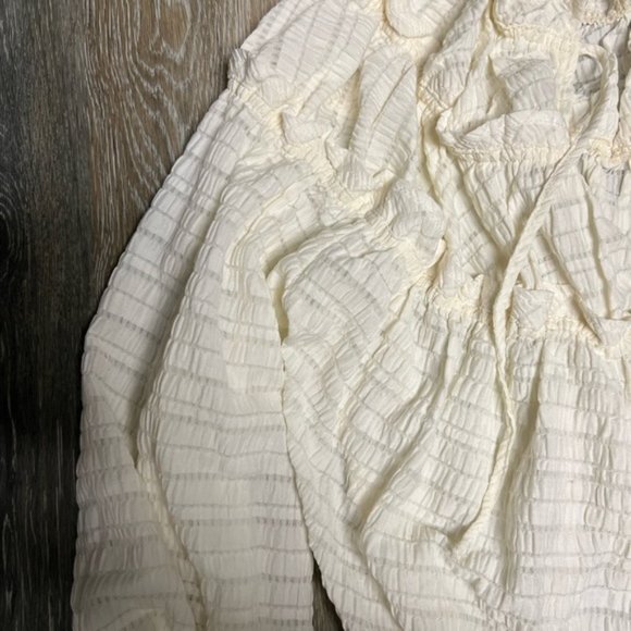 Free People Hailey Blouse Size Small Oversized Textured - Picture 10 of 11